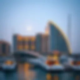 Stunning view of Al Habtoor Tower Marina showcasing its architectural elegance