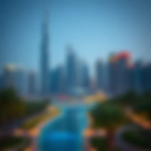 Dubai skyline showcasing iconic architecture