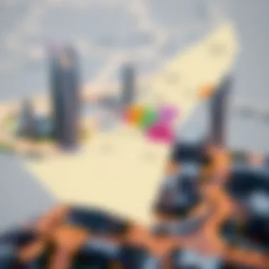 Dubai Property Sectors Overview Map highlighting various property sectors in Dubai