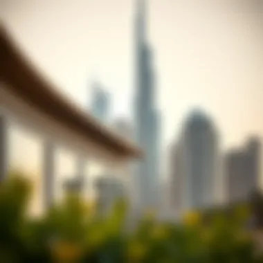 Dubai Skyline and Real Estate Development Modern Dubai skyline showcasing real estate developments