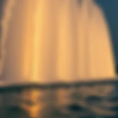 Dynamic Water Jets of the Fountain Close-up of water jets during the fountain show