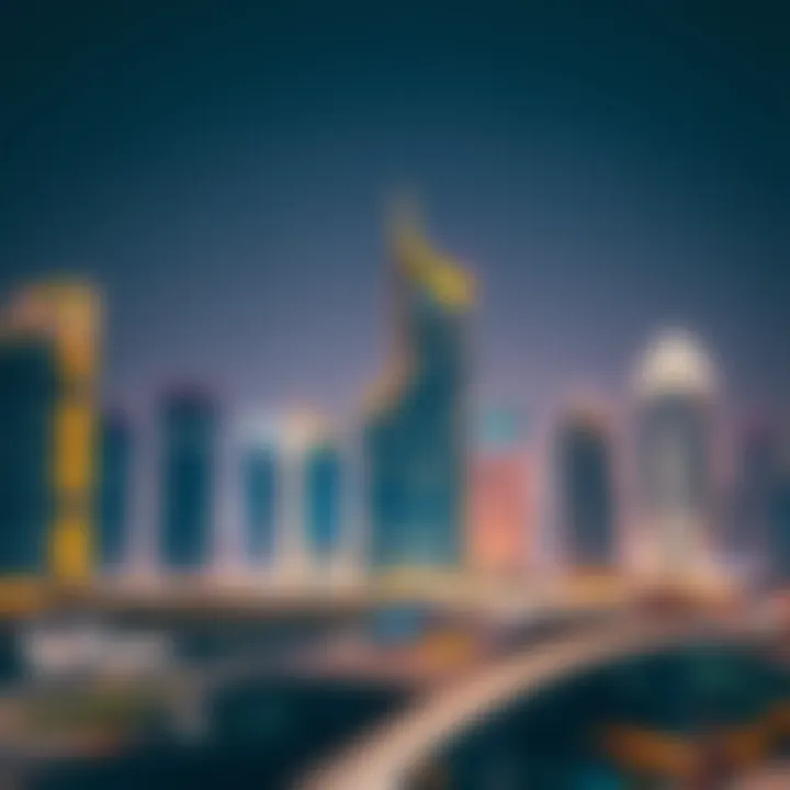 Dubai skyline featuring Cayan Business Center
