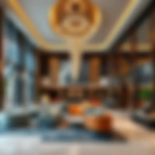 Luxurious lobby of City Walk Hotel