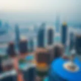 Aerial view of Dubai's skyline showcasing luxury properties