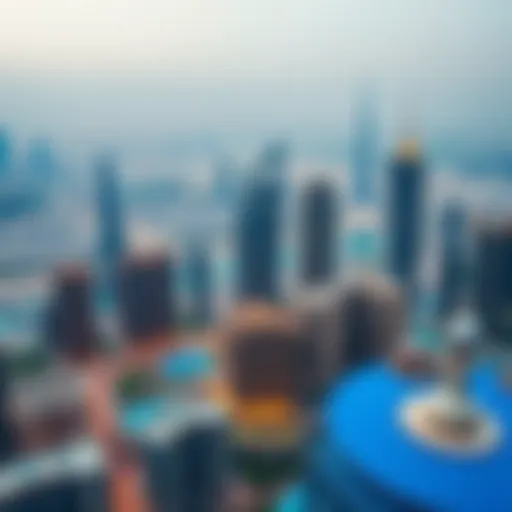 Aerial view of Dubai's skyline showcasing luxury properties