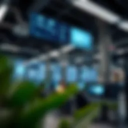 Modern facility management technology in use