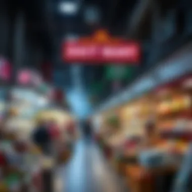 Vibrant marketplace showcasing diverse products