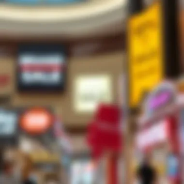 Prominent Discount Signs for Brand Offers Discount signs highlighting brand offers