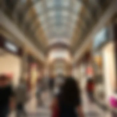 Interior view of Dubai Outlet Mall filled with shoppers