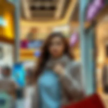 Shopping for Luxury Brands at Dubai Outlet Mall A shopper exploring luxury brands at the mall