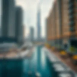 Stunning architectural view of Ciel Tower Marina