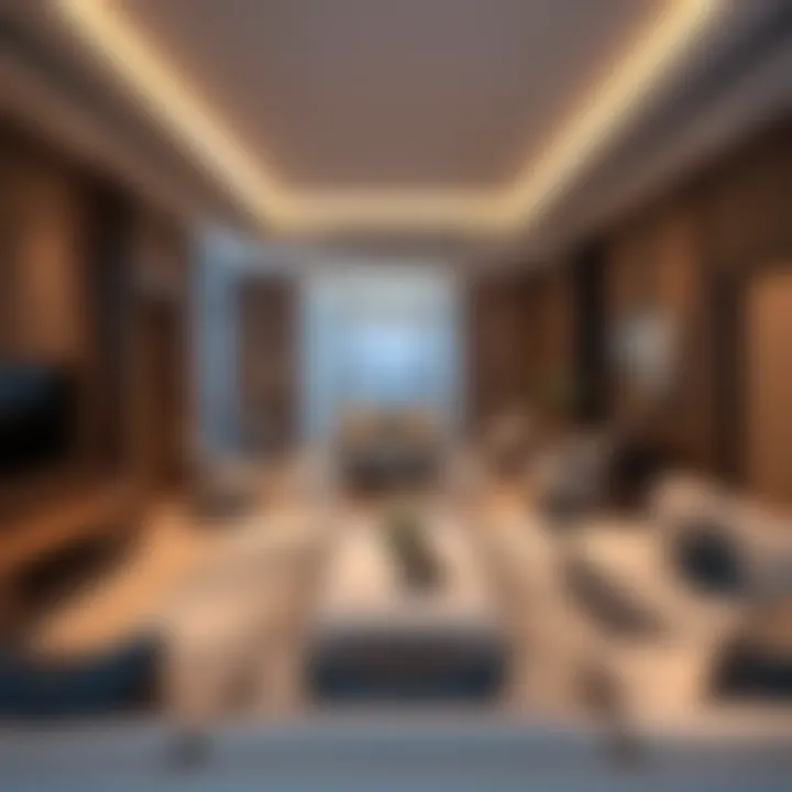 Luxurious residential interiors in Ciel Tower Marina