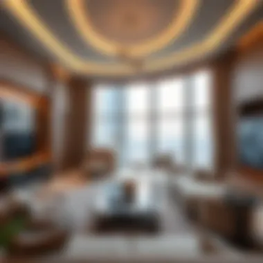 Elegant Interiors in Burj Khalifa Interior design of a modern apartment in Burj Khalifa
