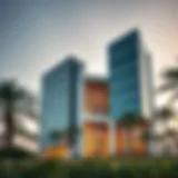 Architectural view of the Al Futtaim Building showcasing modern design