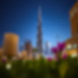 The Burj Khalifa towering above Dubai's skyline
