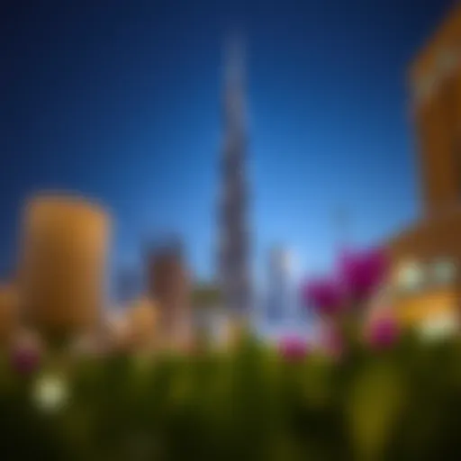 The Burj Khalifa towering above Dubai's skyline