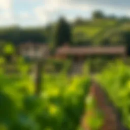 A picturesque Tuscan villa surrounded by lush vineyards