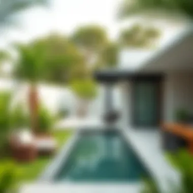 Beautiful garden view of a two-bedroom villa in Akoya Oxygen