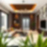 Luxurious two-bedroom villa interior with modern decor