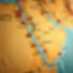 A detailed map showcasing Ibn Battuta's historical routes across the globe