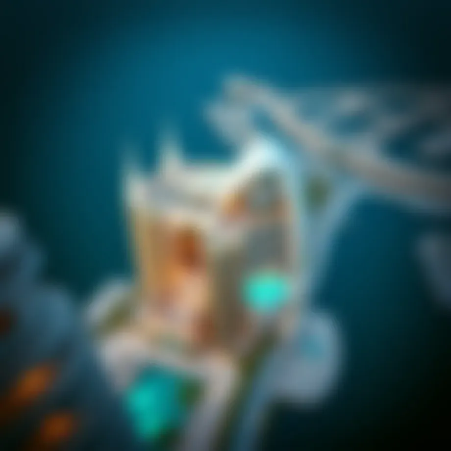 Stunning aerial view of Marsa Al Arab penthouse showcasing its unique architectural design.