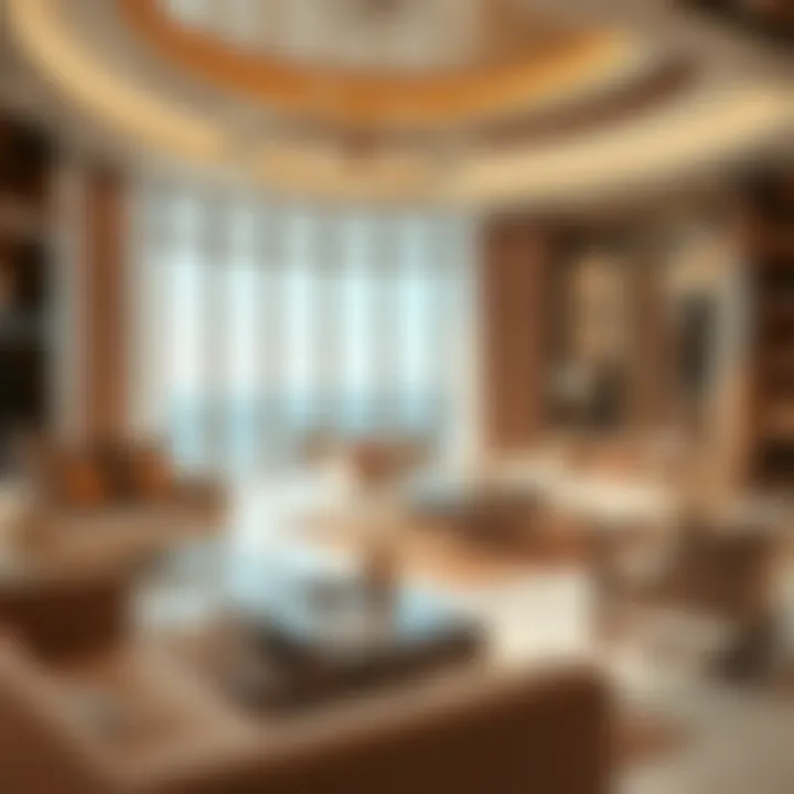 Luxurious interior of the Marsa Al Arab penthouse highlighting lavish amenities and decor.