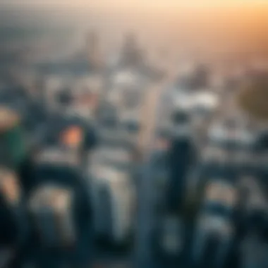 Aerial view showcasing the urban landscape of Sharjah's Middle Area