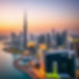 An overview of Dubai's skyline showcasing the modernity of the city