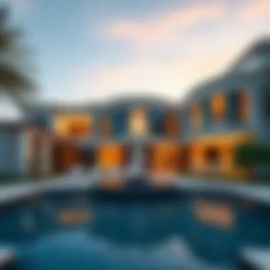 Luxurious Mega Home in Dubai A stunning view of a luxurious mega home in Dubai