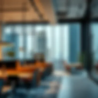Contemporary Workspace Design in Dubai Modern office space in Dubai Design District showcasing innovative architecture