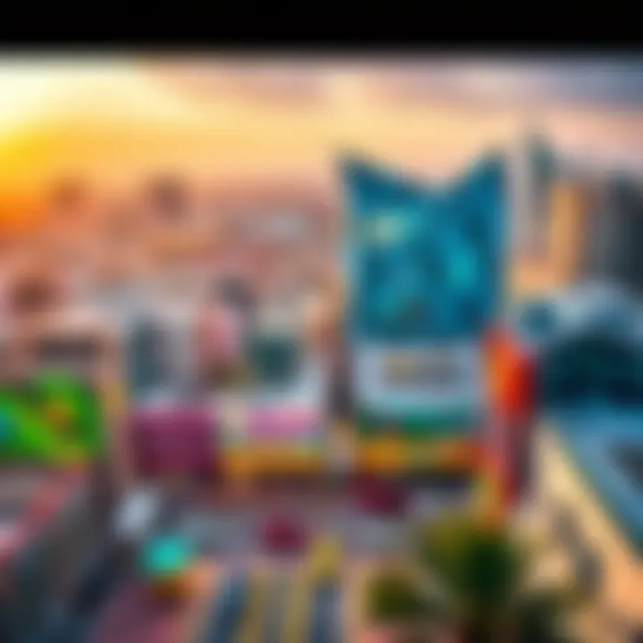 Panoramic view of the Dubai Design District highlighting its vibrant atmosphere