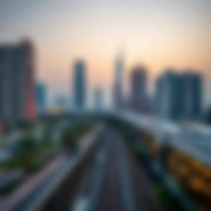 Modern urban landscape influenced by the metro system