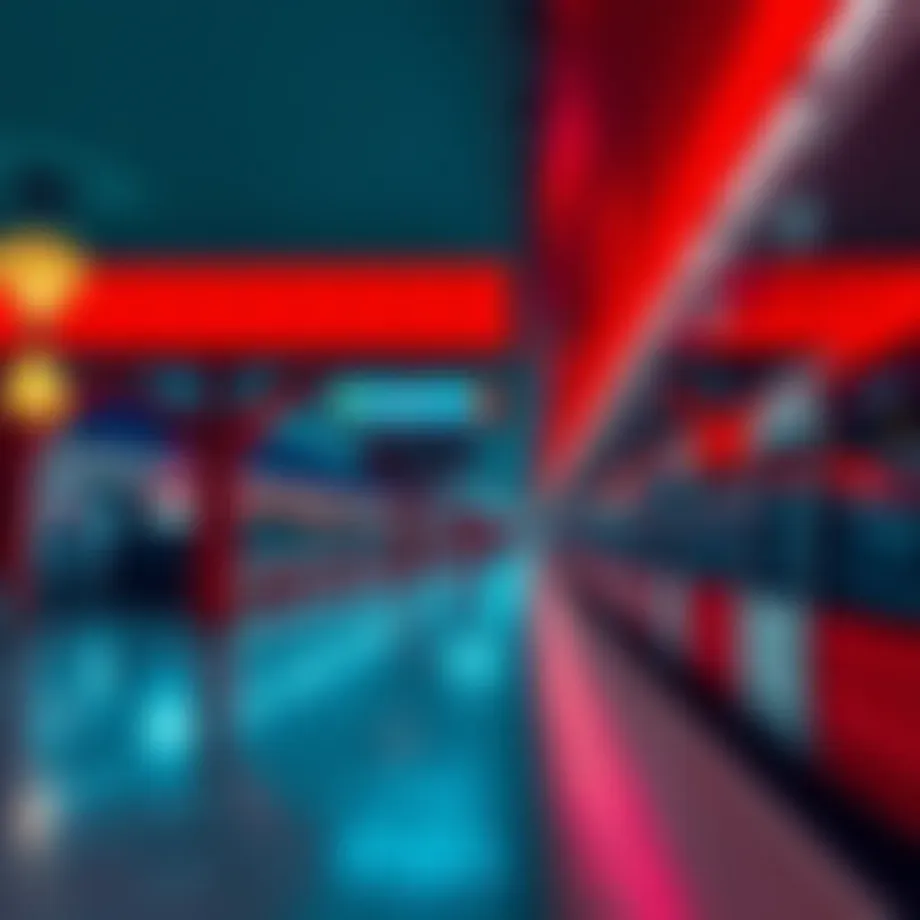 Vibrant view of the Red Line Metro Station in Dubai