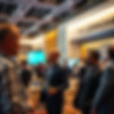Networking in the Real Estate Industry Networking session at a real estate conference in Dubai