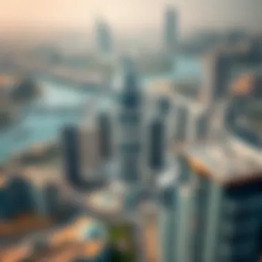 Modern Architecture of Abu Dhabi Aerial view of Abu Dhabi skyline showcasing modern architecture
