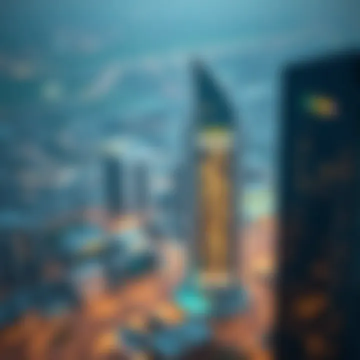 Aerial view of Downtown Dubai highlighting Vida Residence