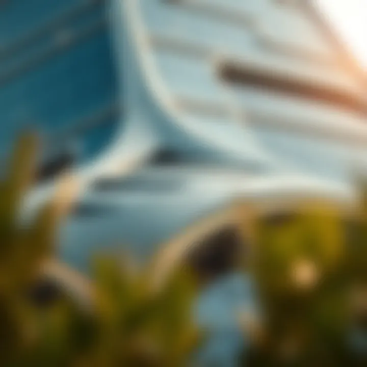 Close-up of Vision Tower's innovative design features