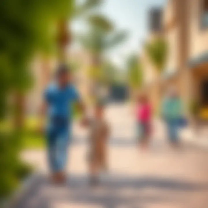 Vibrant community atmosphere in Wasl Village